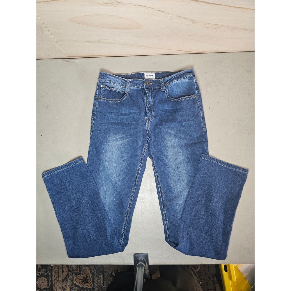 Hudson Womens Skinny Jeans Medium Wash Denim Blue Size 16 DN Stretch RN140977 - Picture 2 of 15